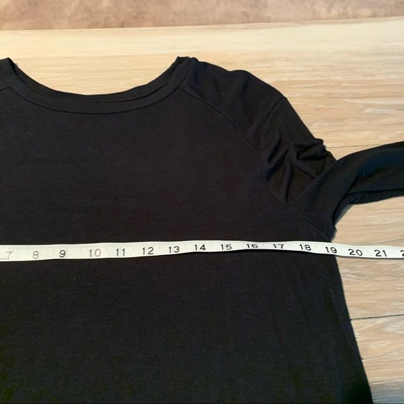 HALOGEN ASYMMETRICAL LONG SLEEVE TOP BLACK SIZE SMALL - Picture 9 of 10